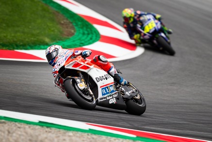 MotoGp Austria: Dovizioso in testa nelle seconde libere, Rossi 12°