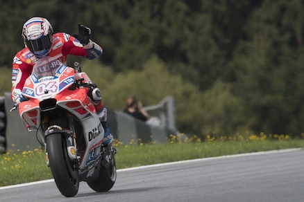 MotoGp, Austria: Dovizioso avanti nel warm up, Rossi sesto