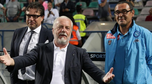 De Laurentiis, Chiesa e il Napoli: una mattinata bollente