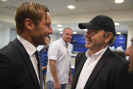 Kevin Spacey all'Olimpico per assitere a Roma-Inter