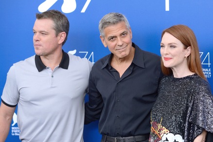 Suburbicon, che show a Venezia per George Clooney e Matt Damon