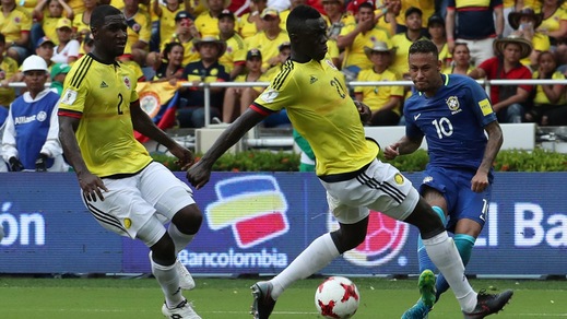 Colombia-Brasile 1-1: Neymar già qualificato ai Mondiali