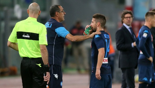 Napoli, Sarri: «Mertens? Sta diventando un fuoriclasse»