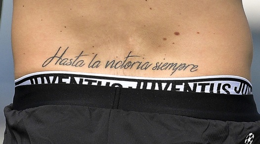 Juventus, ecco il nuovo tatuaggio di Higuain