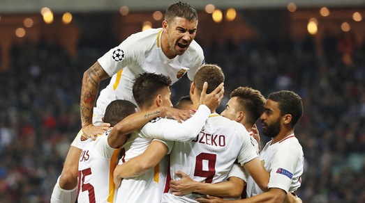 Champions League, Qarabag-Roma 1-2: Manolas e Dzeko stendono gli azeri