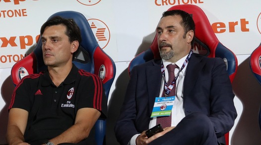 Milan, Mirabelli: «Dispiace per Ancelotti ma ci teniamo stretti Montella»