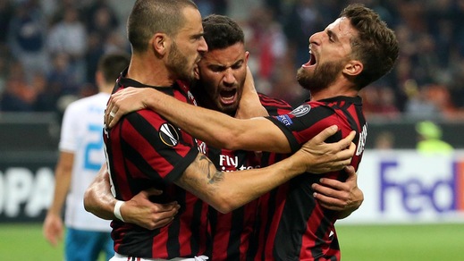 Europa League Milan-Rijeka 3-2, il tabellino