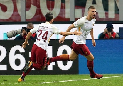Serie A, Milan-Roma 0-2: decidono Dzeko e Florenzi