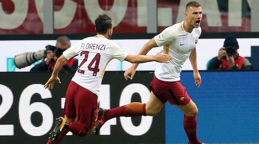 Serie A, Milan-Roma 0-2: decidono Dzeko e Florenzi