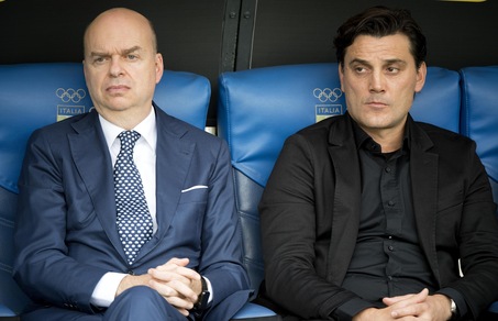 Montella, vertice con Fassone e Mirabelli a casa Milan