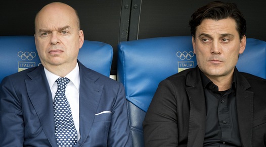Montella, vertice con Fassone e Mirabelli a casa Milan