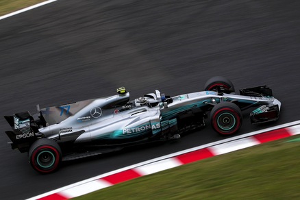 F1 Suzuka: Bottas il migliore nelle terze libere, Vettel è terzo