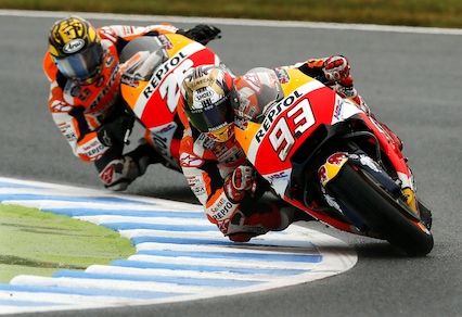 MotoGp Giappone: Marquez vola nelle FP3, Rossi secondo