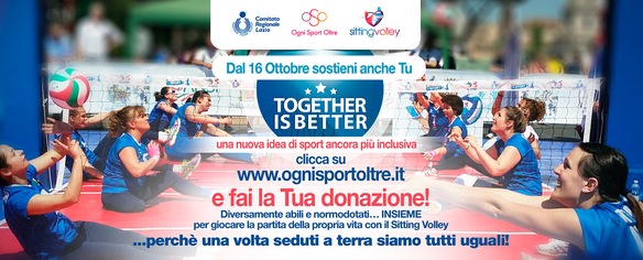 Sitting Volley: da oggi online “Sitting Volley – Together Is Better”,