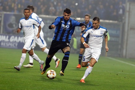 Europa League Atalanta-Apollon Limassol 3-1, il tabellino
