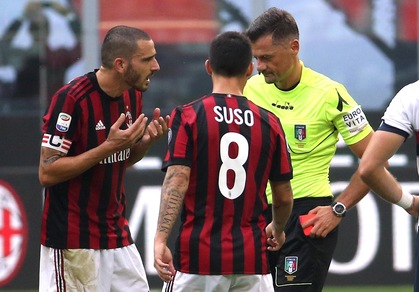Milan, niente ricorso: Bonucci salterà due gare