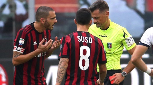Milan, niente ricorso: Bonucci salterà due gare