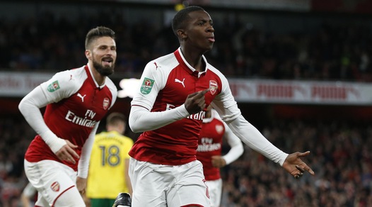 Efl Cup, il baby Nketiah salva l'Arsenal. Manchester City ok solo ai rigori