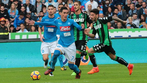Serie A Napoli-Sassuolo 3-1, il tabellino