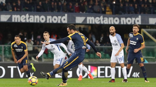 Serie A Verona-Inter 1-2, il tabellino