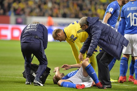 Italia, Bonucci: «Mi hanno rotto il setto nasale»