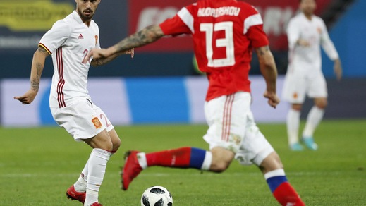 3-3 tra Spagna e Russia nella notte del debutto di Suso