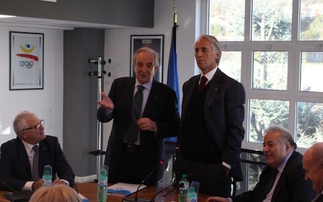 Volley: il presidente del Coni Giovanni Malagò in visita alla Fipav