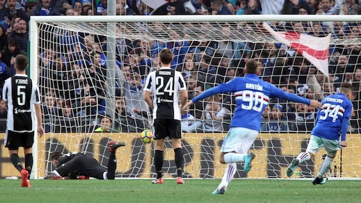 Serie A Sampdoria-Juventus 3-2, il tabellino