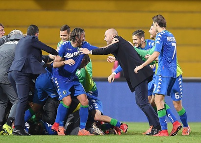 Serie A Sassuolo, Bucchi: «Il gol di Peluso? Una liberazione»