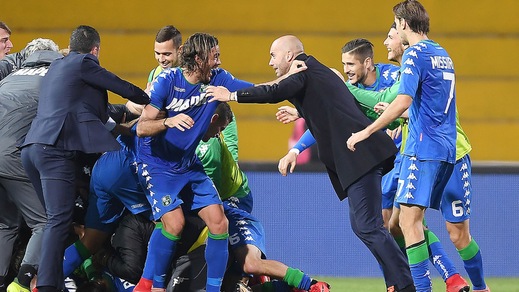 Serie A Sassuolo, Bucchi: «Il gol di Peluso? Una liberazione»