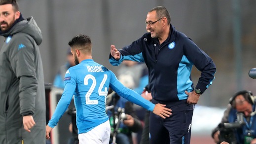 Napoli, Sarri: «Non si può rinunciare mai a Insigne»