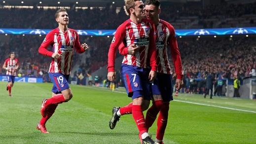 Atletico Madrid-Roma 2-0: Griezmann e Gameiro stendono Di Francesco