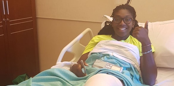 Volley: A2 Femminile, riuscito l'intervento al ginocchio di Terry Enweonwu