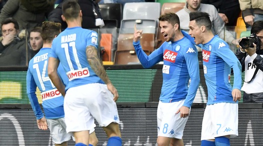 Serie A, Udinese-Napoli 0-1: Jorginho gol, Sarri si riprende la vetta