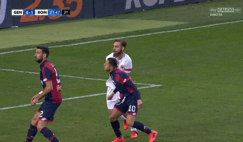 Giudice Sportivo, due giornate a De Rossi, Tare inibito per una settimana