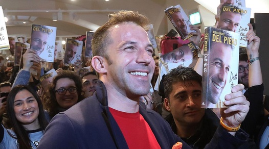 Del Piero alla presentazione del suo libro commenta Napoli-Juventus