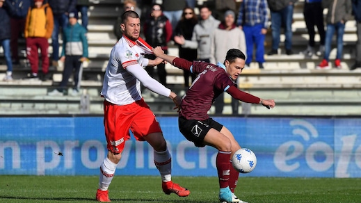 Salernitana-Perugia 1-1, Buonaiuto pareggia al 92'