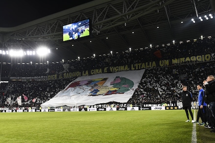 Juventus-Inter, l'Italia è tutta bianconera nella coreografia allo Stadium