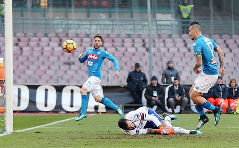 Serie A Napoli-Sampdoria 3-2, il tabellino