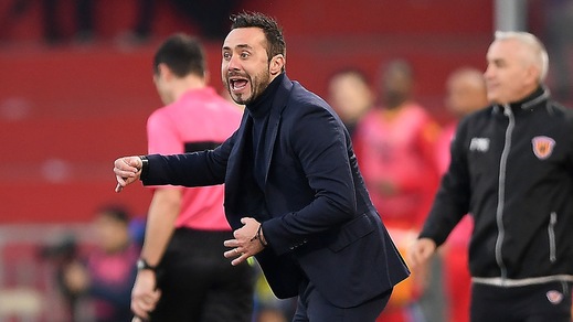 Serie A Benevento, De Zerbi: «Eravamo la barzelletta d’Italia. Sognare è già tanto»