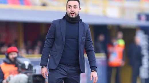 Serie A Benevento, De Zerbi: «Contro la Roma con umiltà»