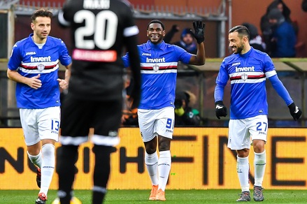 Serie A Sampdoria, Quagliarella e Zapata parzialmente in gruppo