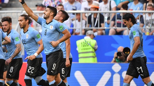 Mondiali 2018, Uruguay-Russia 3-0; Arabia Saudita-Egitto 2-1
