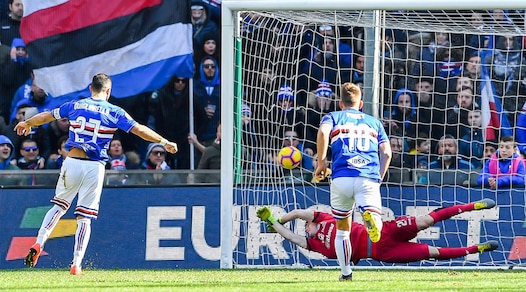 Quagliarella, scintille con Cragno in Samp-Cagliari