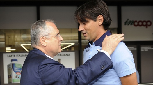 Serie A: Lazio in treno verso il Chievo, Lotito "carica" Inzaghi