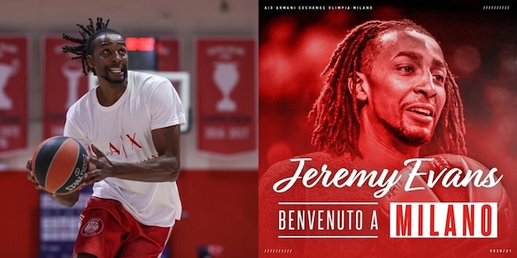 Ufficiale, Evans all'Olimpia: potrà giocare solo in Eurolega