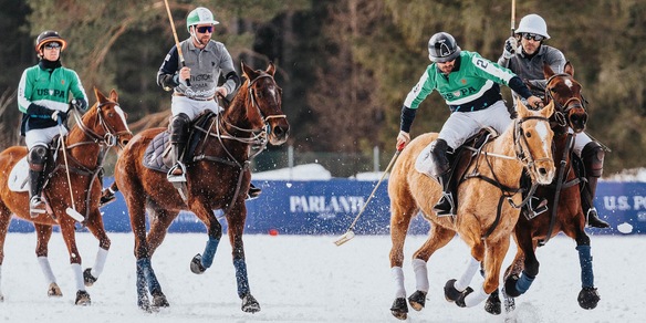 Il polo sulla neve evita il caldo