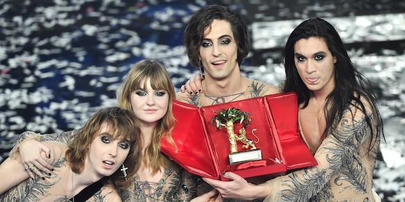 Sanremo, vincono i Maneskin: sul podio Fedez con la Michielin ed Ermal Meta