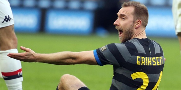 Inter, infiammazione per Eriksen. A rischio il Torino