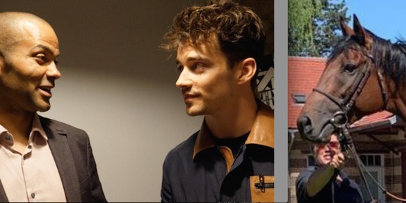 Leclerc al galoppo con Parker